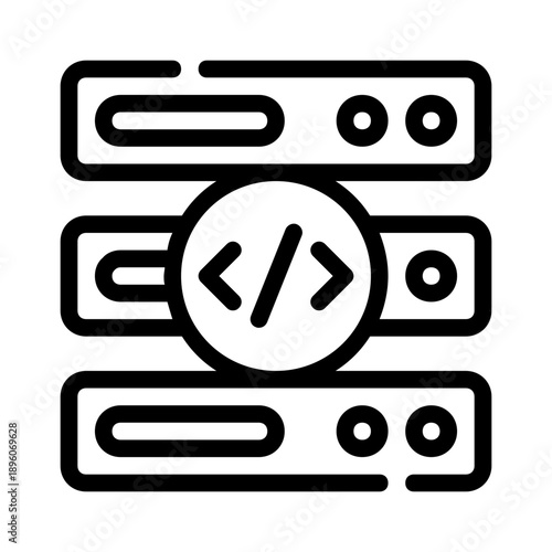 Data server with code in the transfer technology, perfect for designs, website banners, and software development concepts.
