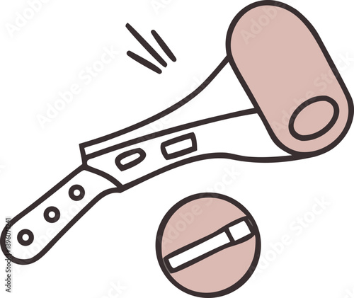 Minimal Flat Illustration of Lint Roller Cleaning Tool