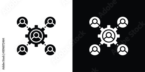 Stakeholder Icon Sheet Black And White