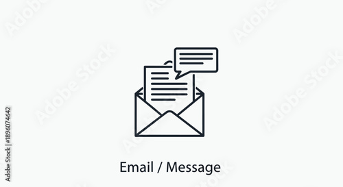 Email message icon representing communication
