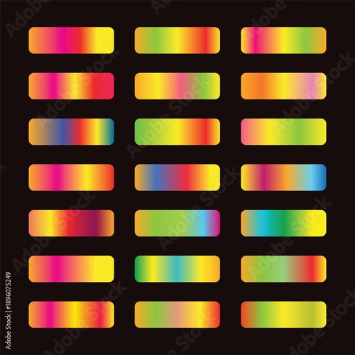 multicolored rainbow gradients color palettes
