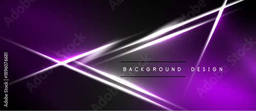 Dark purple background features bright neon lines. Minimalist design with text indicating background use. Modern aesthetic, sleek presentation.