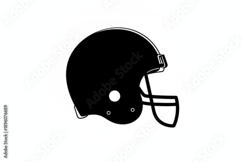 Gridiron Guardian: A sleek, minimalist rendering of an American football helmet, a symbol of protection, strength, and the spirit of competition on the field.