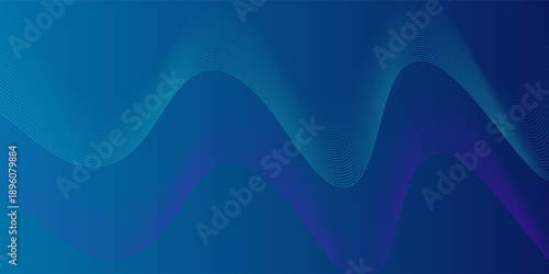 Abstract glowing wave lines on dark blue background. Dynamic wave pattern. Modern flowing wavy lines. Futuristic technology concept. Suit for banner, poster, cover, brochure, flyer, website,eps.10
