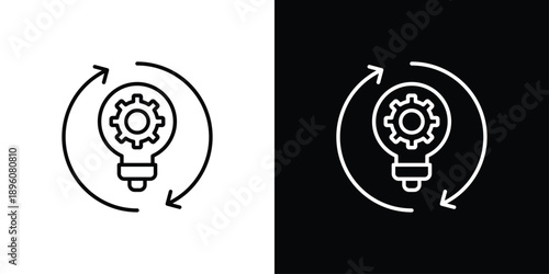 Innovation Icon Sheet Black And White