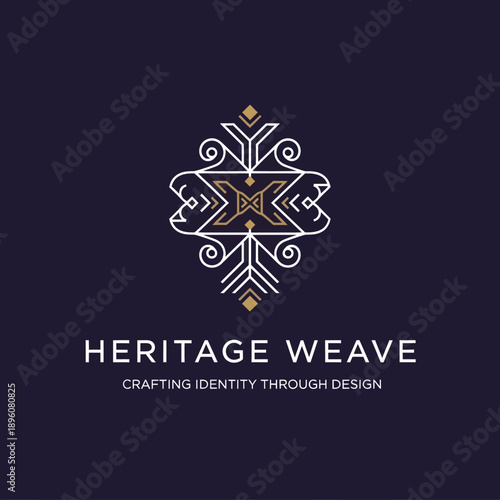 Heritage Weave Logo Design Element.