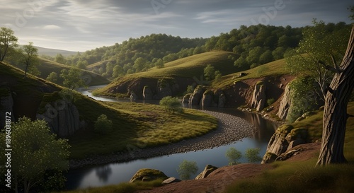 river in the mountains