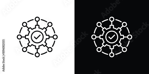 Integration Icon Sheet Black And White