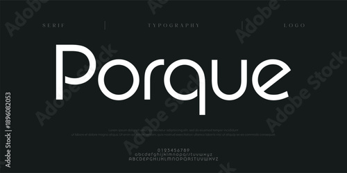 Porque, Creative digital abstract sport modern alphabet fonts. Typography technology electronic sport digital game music future creative font. vector illustration

