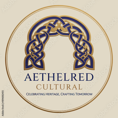 Celtic Knotwork Logo Design with Typography.