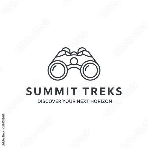 Binoculars Logo Design for Outdoor Adventure.