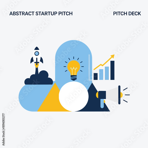 Business Startup Pitch Deck Design.