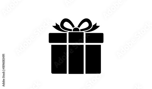Christmas gift box icon vector illustration isolated on white background