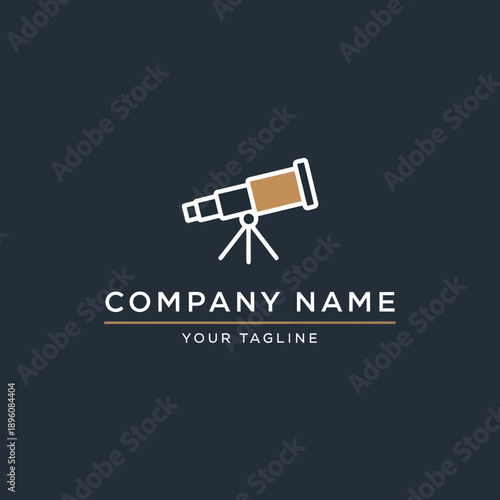 Telescope Logo Design for Company Branding.