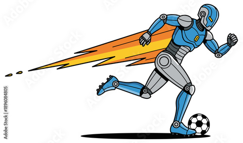 Robot Playing Soccer with Speed and Precision