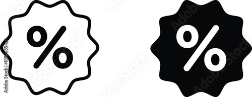 discount icon vector graphic illustration  with white background flat hand made icon fill icon .