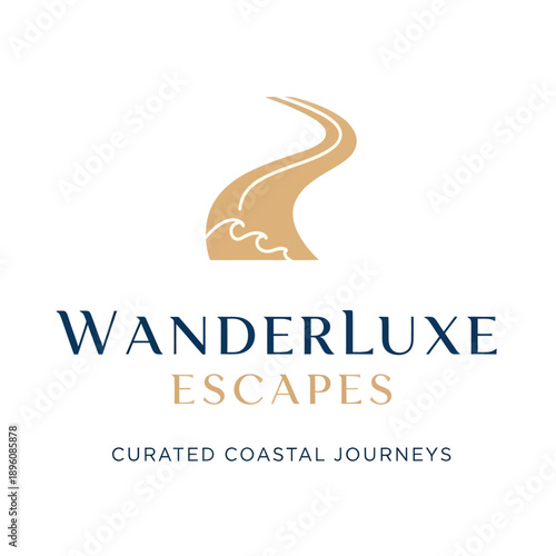 Wanderluxe Escapes Logo Design Element.