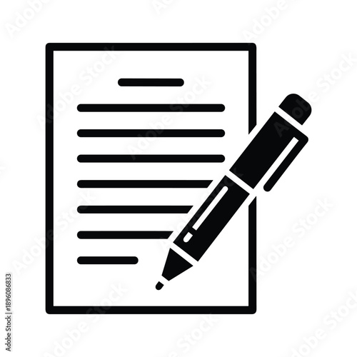 Document with pen sign approval