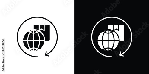Allocation Icon Sheet Black And White