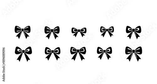bow, ribbon, knot, silhouette, black, shape, gift, present, decoration, festive, celebration, holiday, party, wedding, birthday, ornament, decorative, elegant, classic, simple, minimal, flat, solid, g