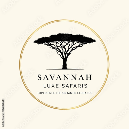 Savannah Luxe Safaris Logo with Acacia Tree.