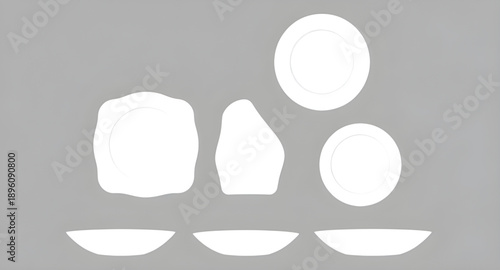 plate, dish, white, empty, tableware, dinnerware, ceramic, porcelain, dining, kitchen, serving, food, meal, round, clean, minimal, simple, modern, icon, illustration, vector, symbol, flat, graphic, de