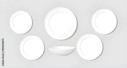 plate, dish, white, empty, ceramic, porcelain, dinnerware, tableware, dining, kitchen, serving, food, meal, round, clean, simple, minimal, modern, icon, illustration, vector, symbol, flat, graphic, de