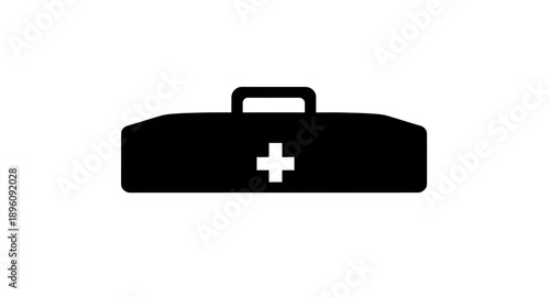first, aid, box, medical, health, emergency, care, rescue, safety, help, medicine, kit, cross, symbol, icon, silhouette, vector, minimal, modern, flat, solid, glyph, line, simple, clean, black, white,