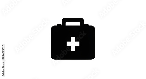 first, aid, box, medical, health, emergency, care, rescue, safety, help, medicine, kit, cross, symbol, icon, silhouette, vector, minimal, modern, flat, solid, glyph, line, simple, clean, black, white,