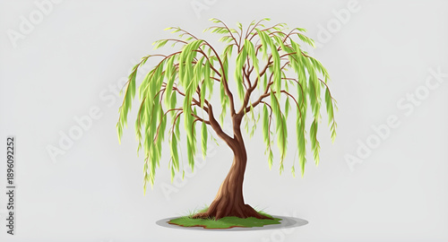 weeping, willow, tree, nature, plant, flora, foliage, leaves, branches, green, organic, natural, landscape, garden, park, outdoor, scenic, serene, calm, peaceful, tranquil, elegant, graceful, drooping