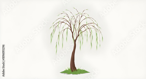 weeping, willow, tree, nature, plant, flora, foliage, leaves, branches, green, organic, natural, landscape, garden, park, outdoor, scenic, serene, calm, peaceful, tranquil, elegant, graceful, drooping