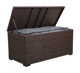 Resin wicker storage box.