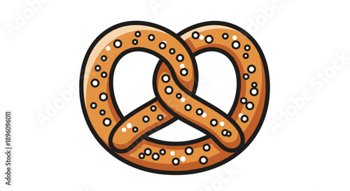 Illustration of a Salted Pretzel.
