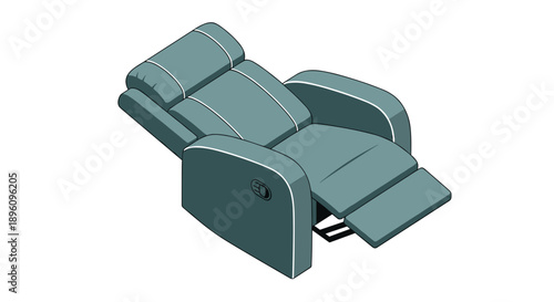 Reclining Massage Chair with Footrest Elevated.