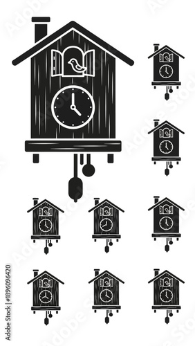 Cuckoo Clock Collection: Vintage Silhouette Icons
