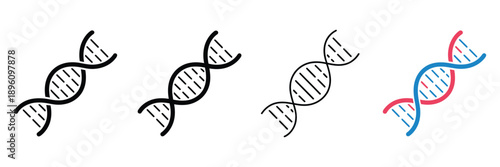 Dna icon on light background, illustrating genetic concepts, biology, chemistry, scientific study, chromosomes, molecules, biotechnology