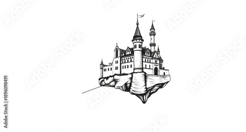 castle, fortress, tower, medieval, silhouette, stronghold, stone, palace, royal, kingdom, historic, ancient, battlement, turret, wall, moat, gate, spire, citadel, keep, rampart, fort, heritage, landma