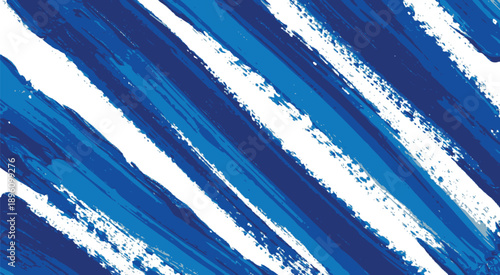 A vibrant blue and black abstract background with diagonal stripes