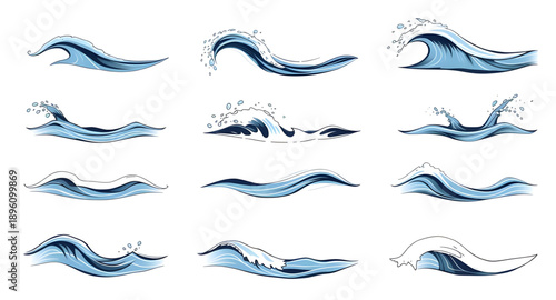 wave, sea, ocean, aquatic, maritime, surf, ripple, tide, current, water, fluid, flow, blue, abstract, minimal, modern, curved, circular, spiral, motion, dynamic, clean, simple, flat, line, glyph, soli