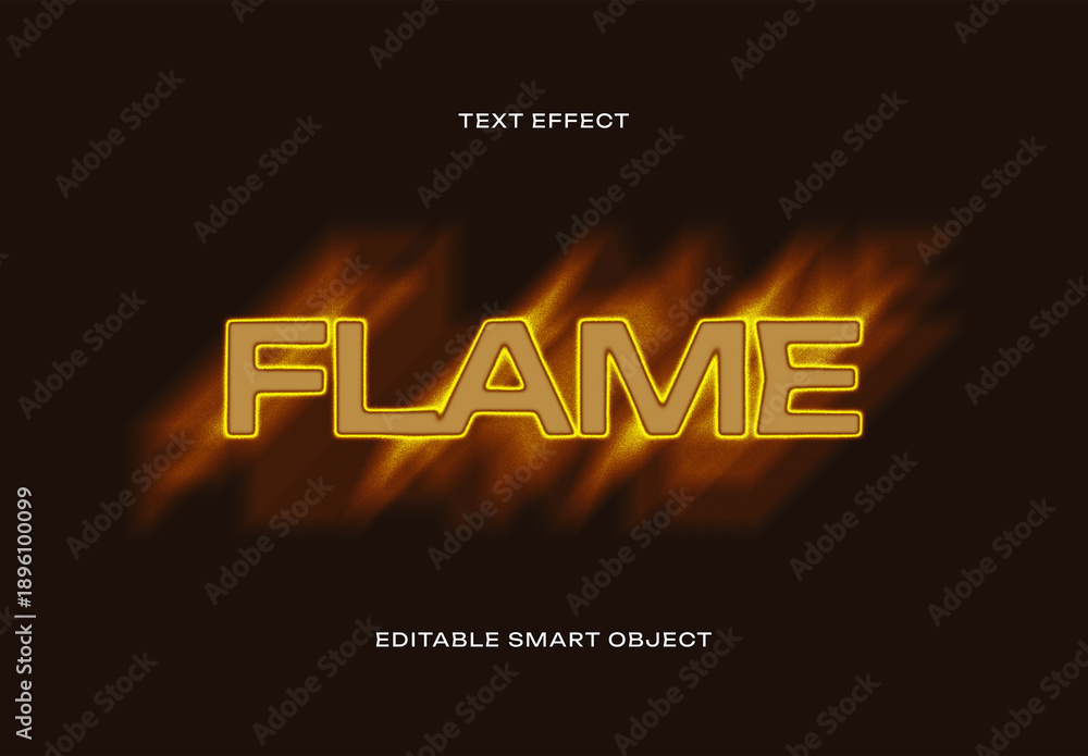 Flame Text Effect with Fire Glow and Burning Cinematic Style Stock ...
