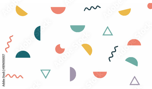 Modern abstract memphis geometric seamless pattern for cards and posters