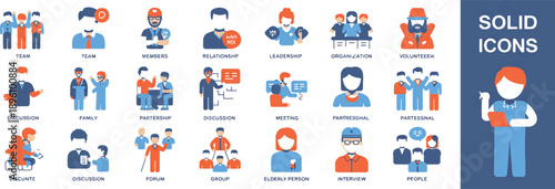 Various business people icons for design and illustration purposes