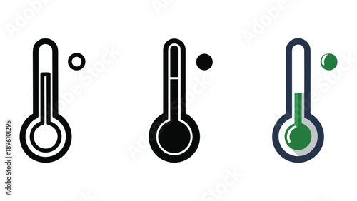Thermometer icons showing different temperature levels