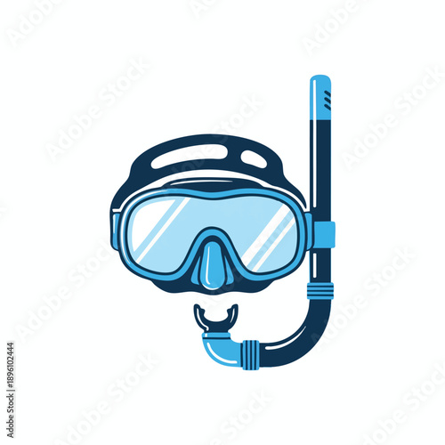 Snorkeling Mask and Snorkel Illustration