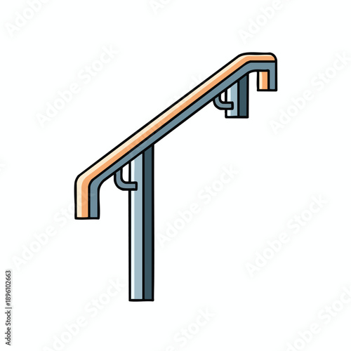 Handrail Illustration on White Background