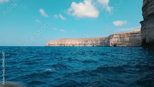 Boat tour around inland sea in Dwejra Bay, Gozo, Malta