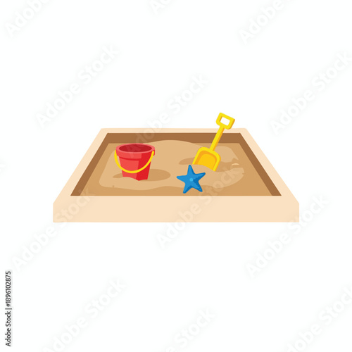 Sandbox with Toys and Starfish