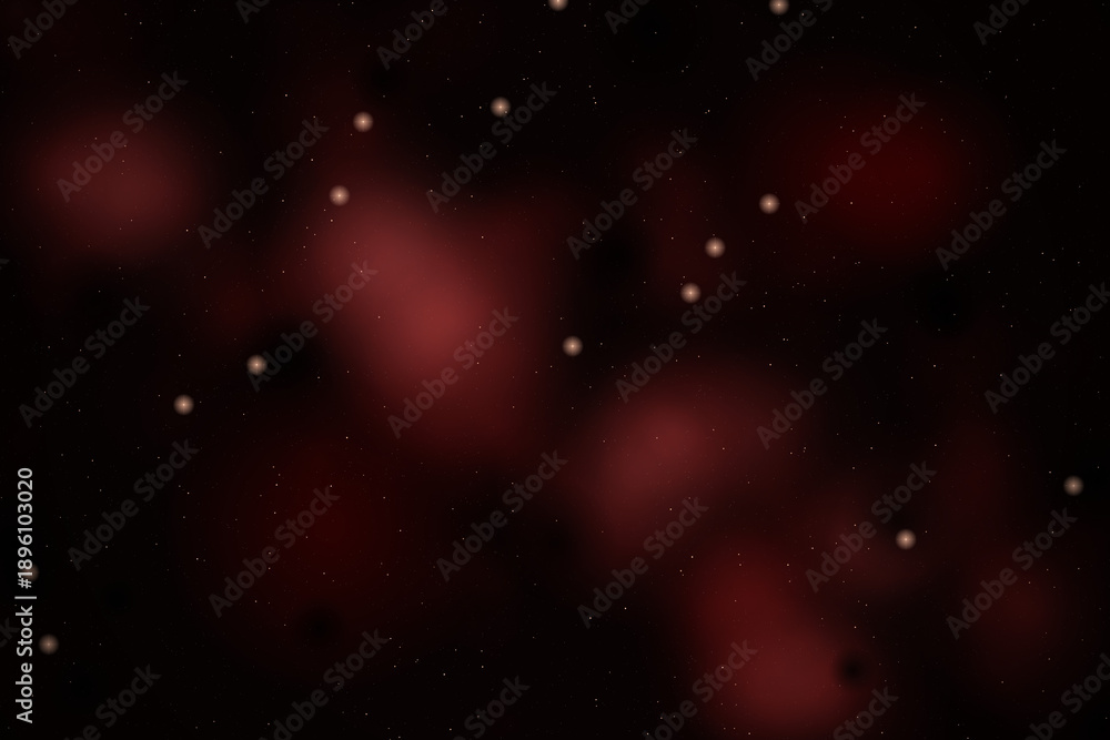 Obraz premium Abstract Red Orange Nebula, Deep Space Background, Cosmic Starfield Texture, Galaxy Dust Pattern, Sci-Fi Universe Wallpaper, Fiery Glow Design
