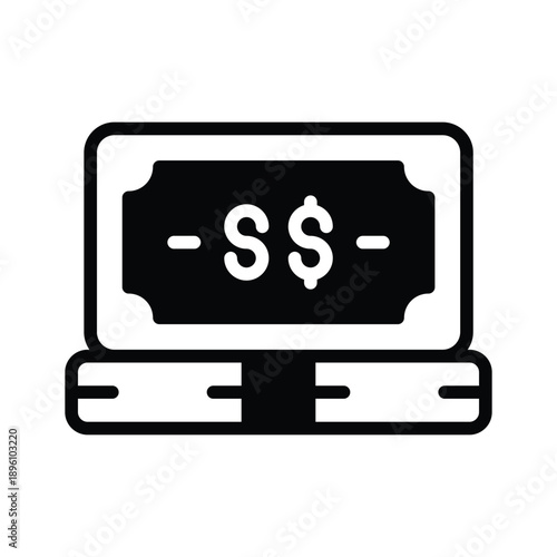 Premium glyph icon of singapore dollar is ready for stock