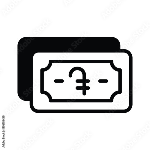 A visually engaging glyph icon of Armenian dram is scalable